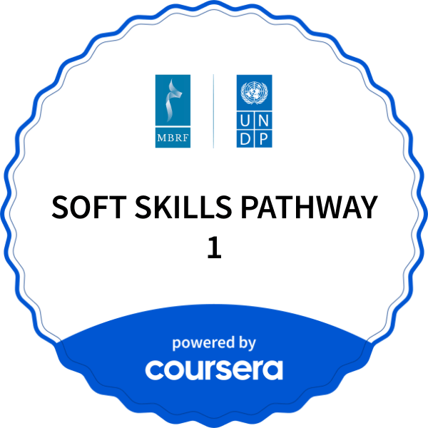 SOFT SKILLS PATHWAY 1 completion badge issued by COURSERA