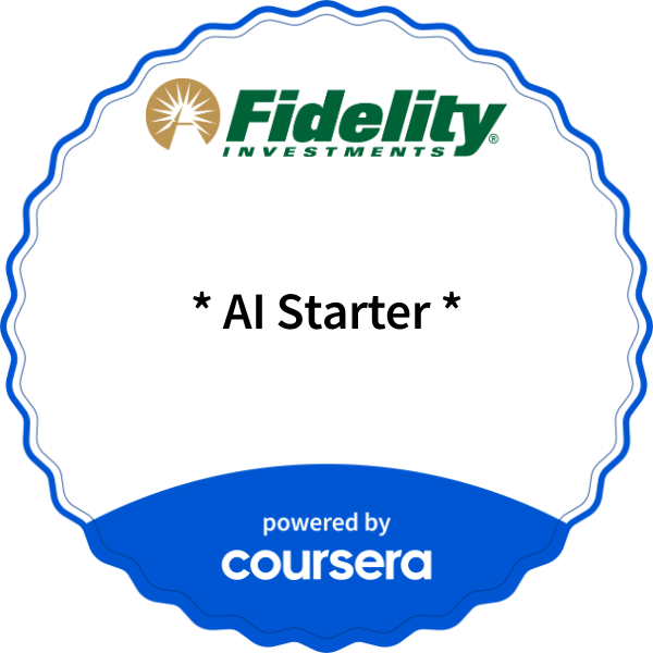 * AI Starter * completion badge issued by COURSERA