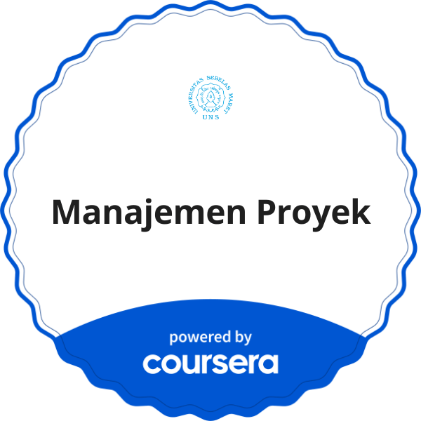 Manajemen Proyek completion badge issued by COURSERA