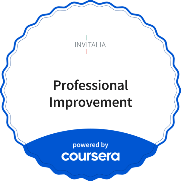 Professional Improvement completion badge issued by COURSERA