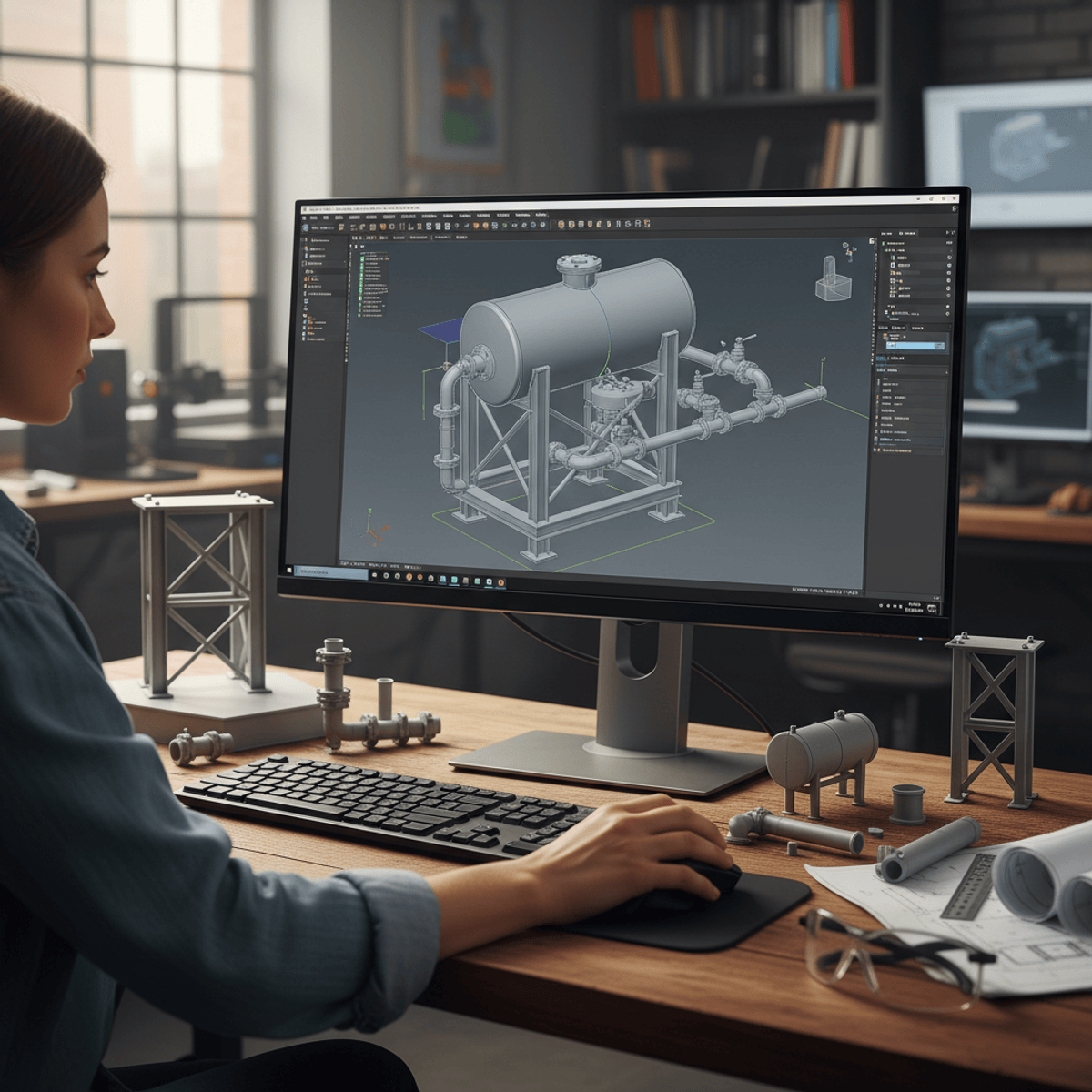 Design and Assemble an Oil Tank in SolidWorks