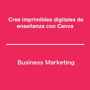 Crea imprimibles digitales de enseñanza con Canva - Online CE Course