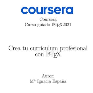 Image for the Crea tu curriculum profesional con latex course