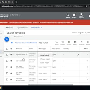 Create a Google Ads Search Campaign - Online CE Course