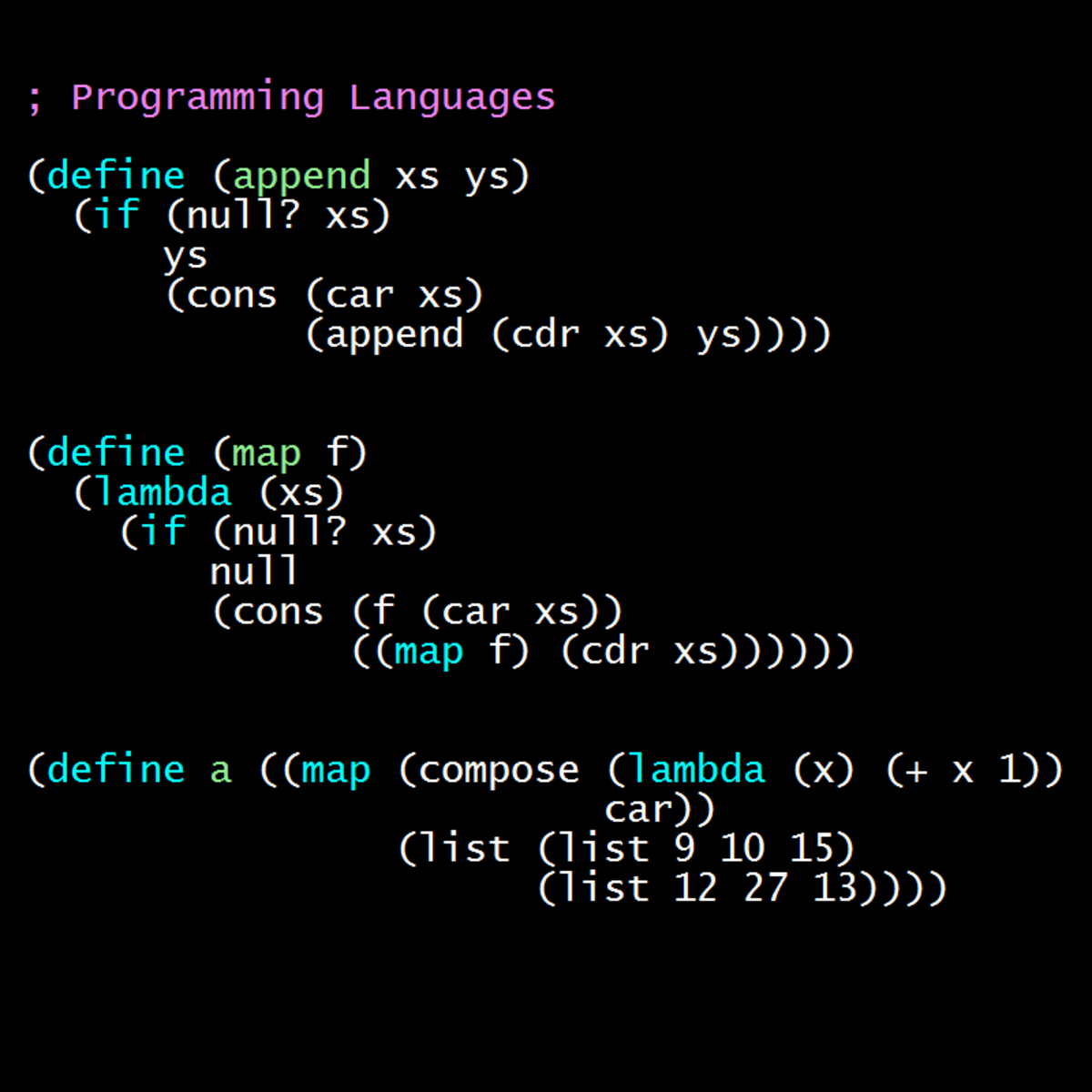 Programming Languages, Part B