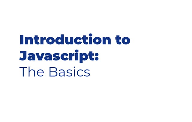 Learn JavaScript | Coursera