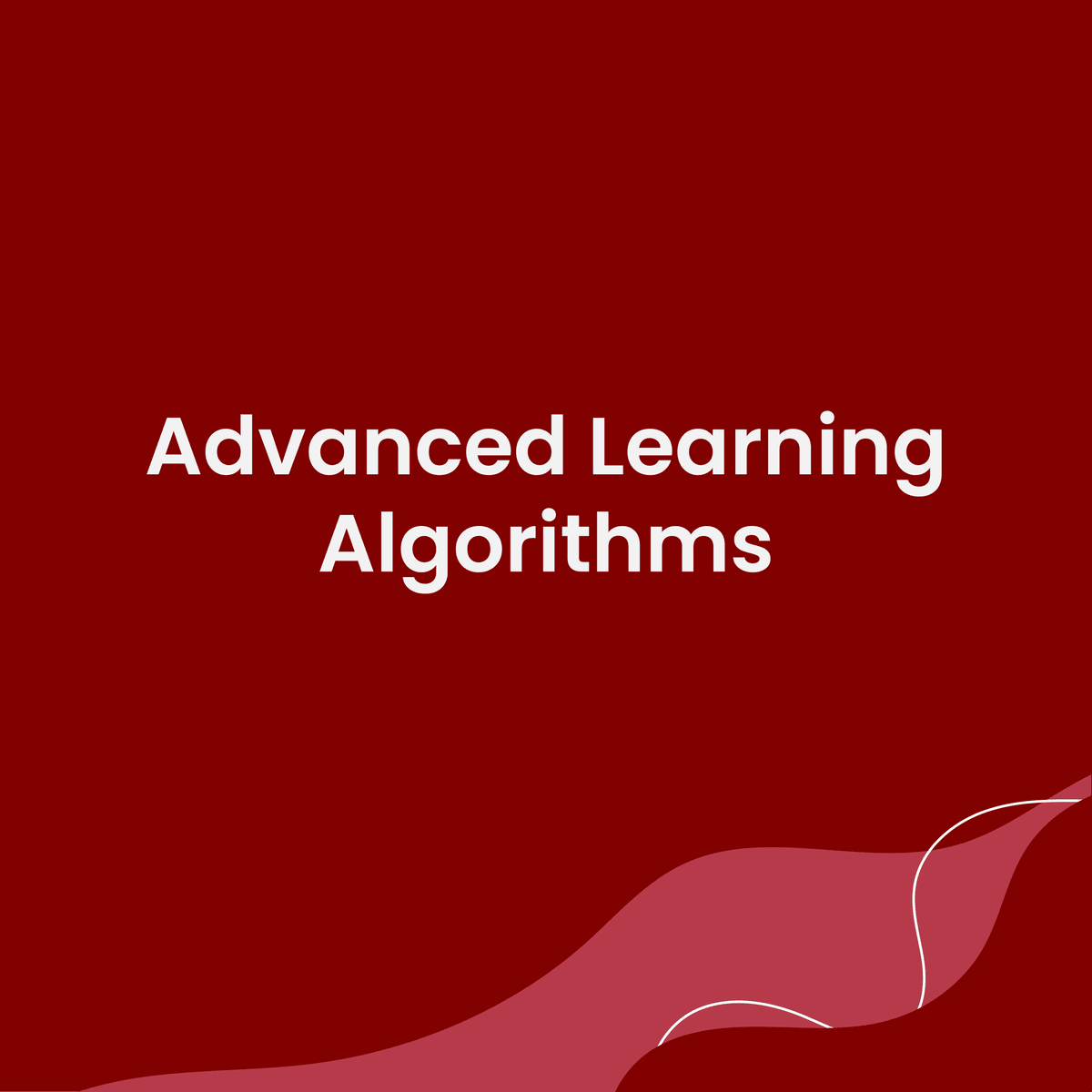 Advanced machine sale learning algorithms