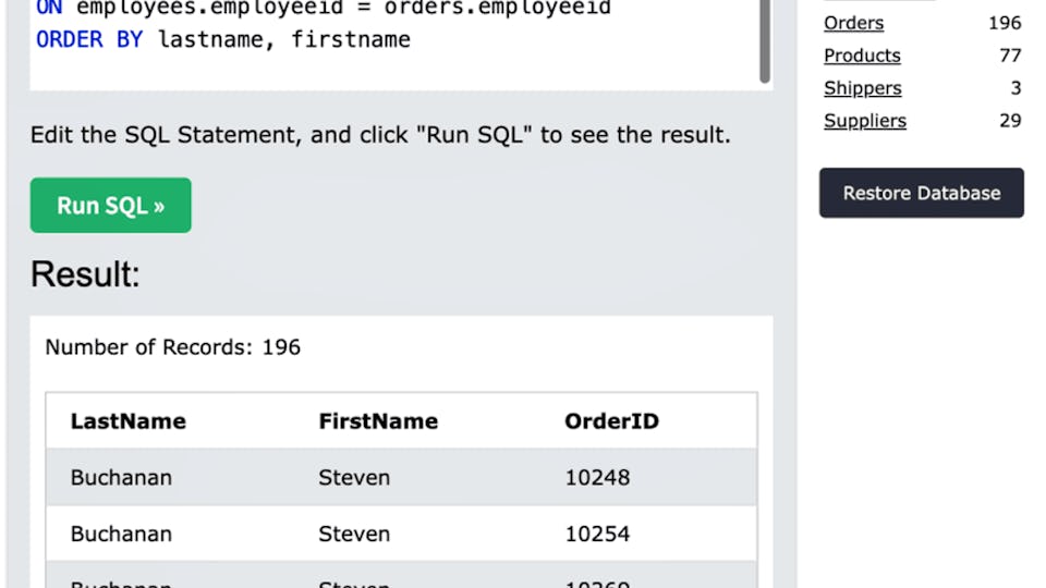Data Analysis Using SQL | Coursera