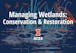 Managing Wetlands: Conservation & Restoration