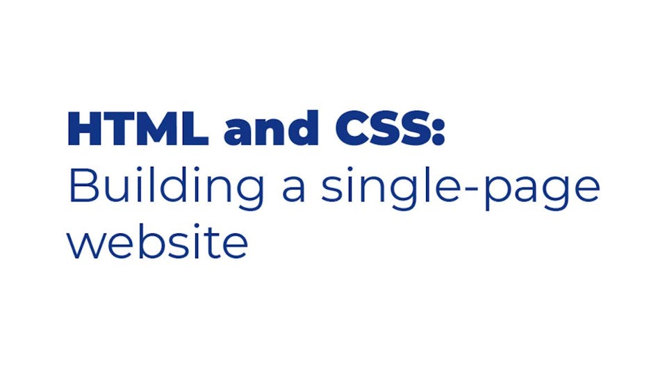 Design and Build Websites with HTML & CSS Fundamentals | Coursera