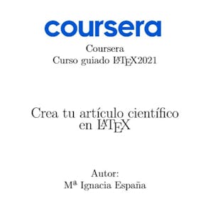 Crea tu artÃculo cientÃfico con latex - Online CE Course