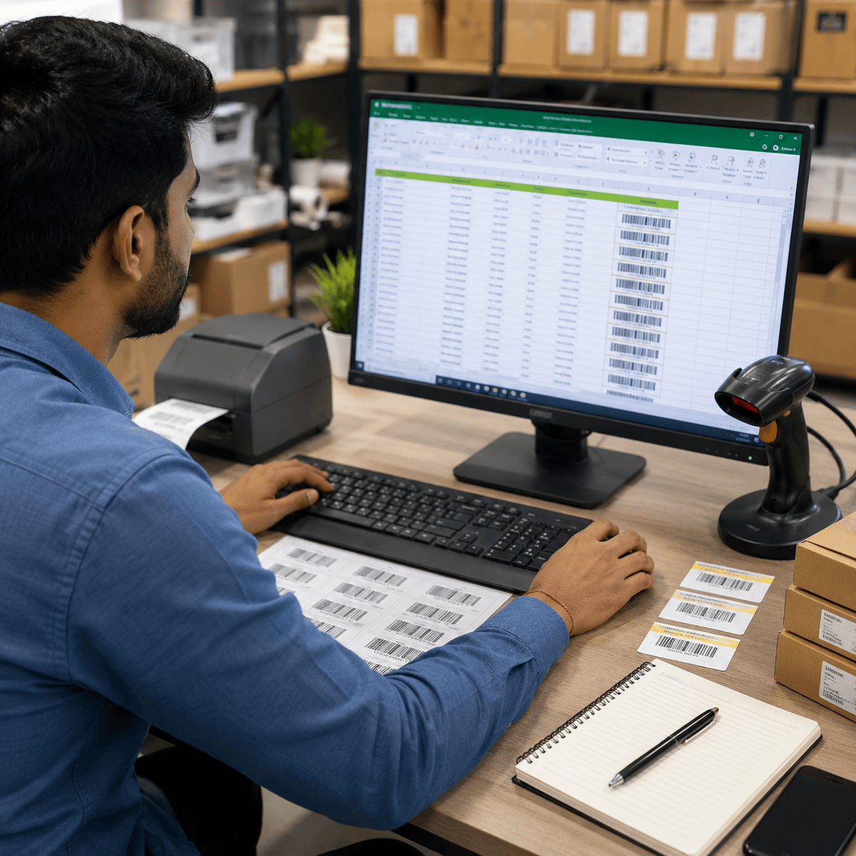 Business Barcodes Using Spreadsheet Automation