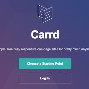 Create a no-code one page SMB website with Carrd from Coursera Project Network online course platform