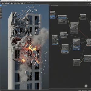 Houdini Destruction: Build, Fracture & Simulate from EDUCBA online course platform