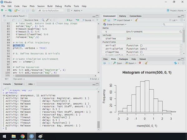 Simulation of Covid-19 Testing Process Using R Simmer