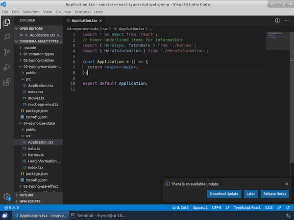 Typescript in React: Get started