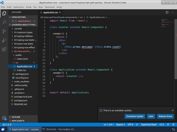 Typescript in React: Get started
