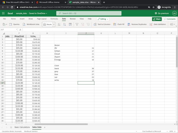 Using Basic Formulas and Functions in Microsoft Excel (Short Course ...