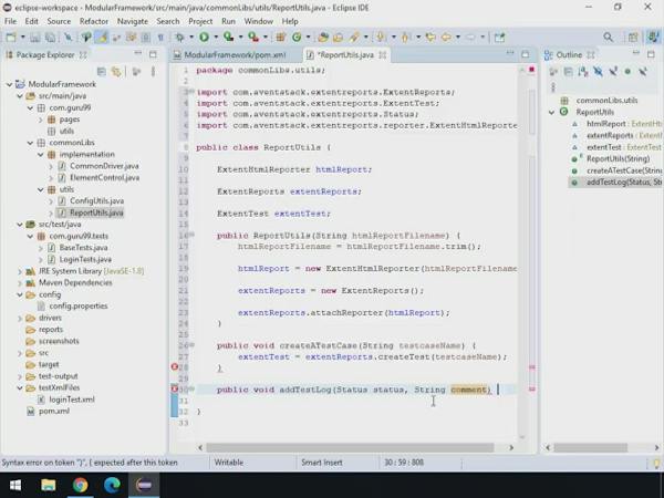 Building Test Automation Framework using Selenium and TestNG