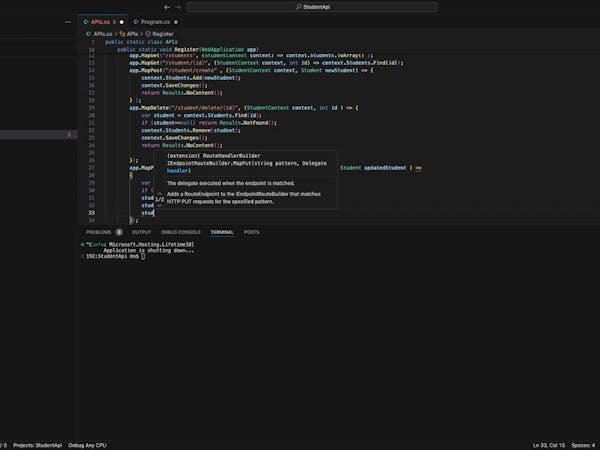 APIs in C#: Create a Student Management API