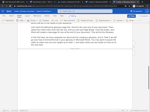 Create a Glossary in Microsoft Word 365 (Short Course) | Coursera