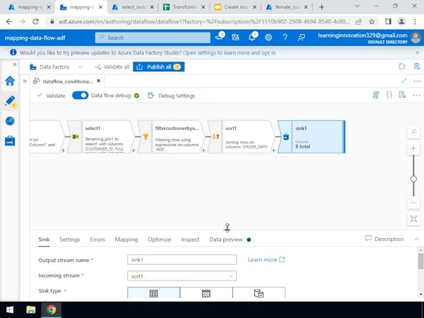 Create Mapping Data Flows in Azure Data Factory