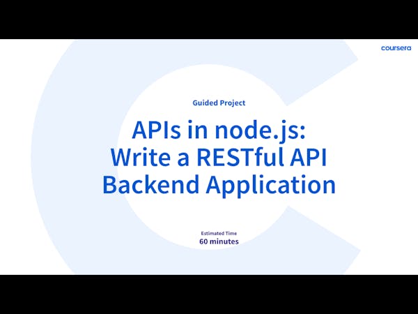 APIs in Node.js: Write a RESTful API Backend Application