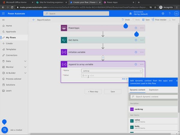 Generate Reports with the Help of a Flow Inside Power Apps