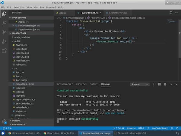 Web Development in React.js: Build a Web App