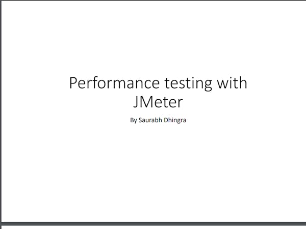 Performance Testing with JMeter for Absolute Beginners (Short Course ...