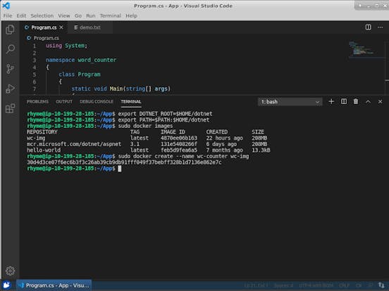 Create And Run A Net Core Console App In Linux Using Docker Create And Run A Net Core Console App In Linux Using Docker