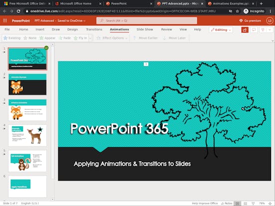 Use Animations and Transitions in PowerPoint 365