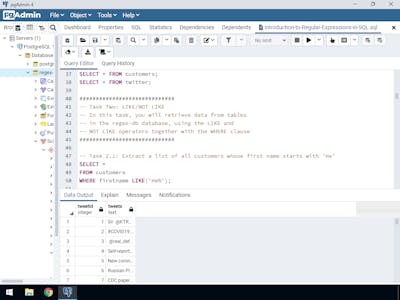 Introduction to Regular Expressions in SQL