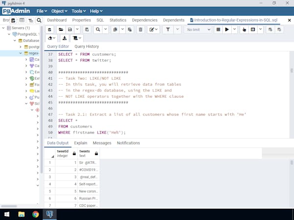 Introduction to Regular Expressions in SQL
