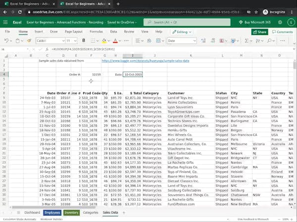 Excel for Beginners: Advanced Functions