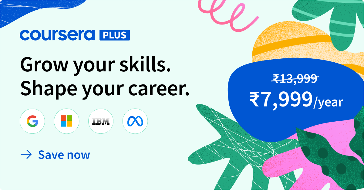 Coursera Plus for ₹7,999