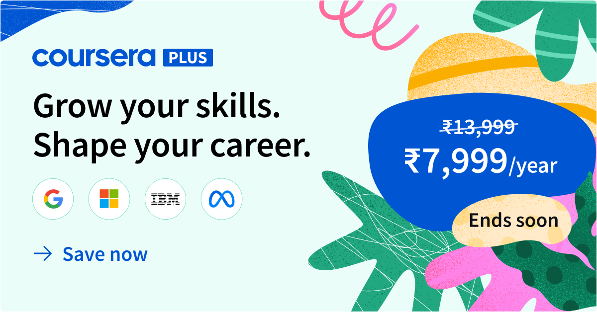 Coursera Plus for ₹7,999