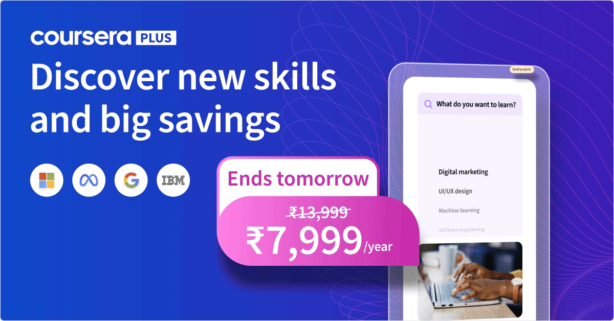 30% off Coursera Plus