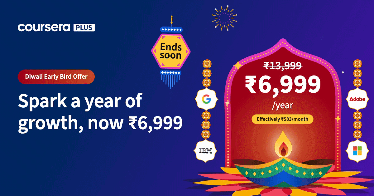 Diwali Coursera Plus Early Bird Offer