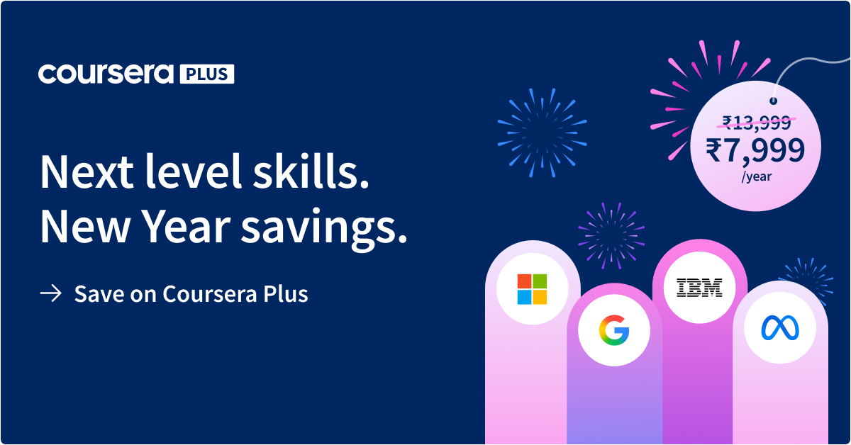 ₹7,999 for Coursera Plus