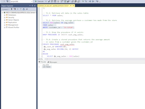 Routines in SQL: Stored procedures in SQL Server