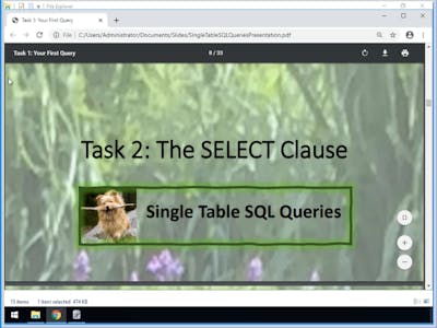 Retrieve Data using Single-Table SQL Queries