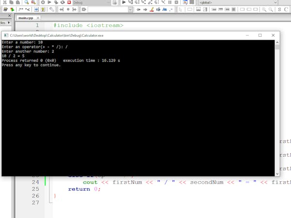 Introduction to C++ Programming: Build a Calculator
