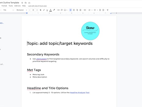 Manage Content Marketing Using Google Docs Manage Content Marketing Using Google Docs