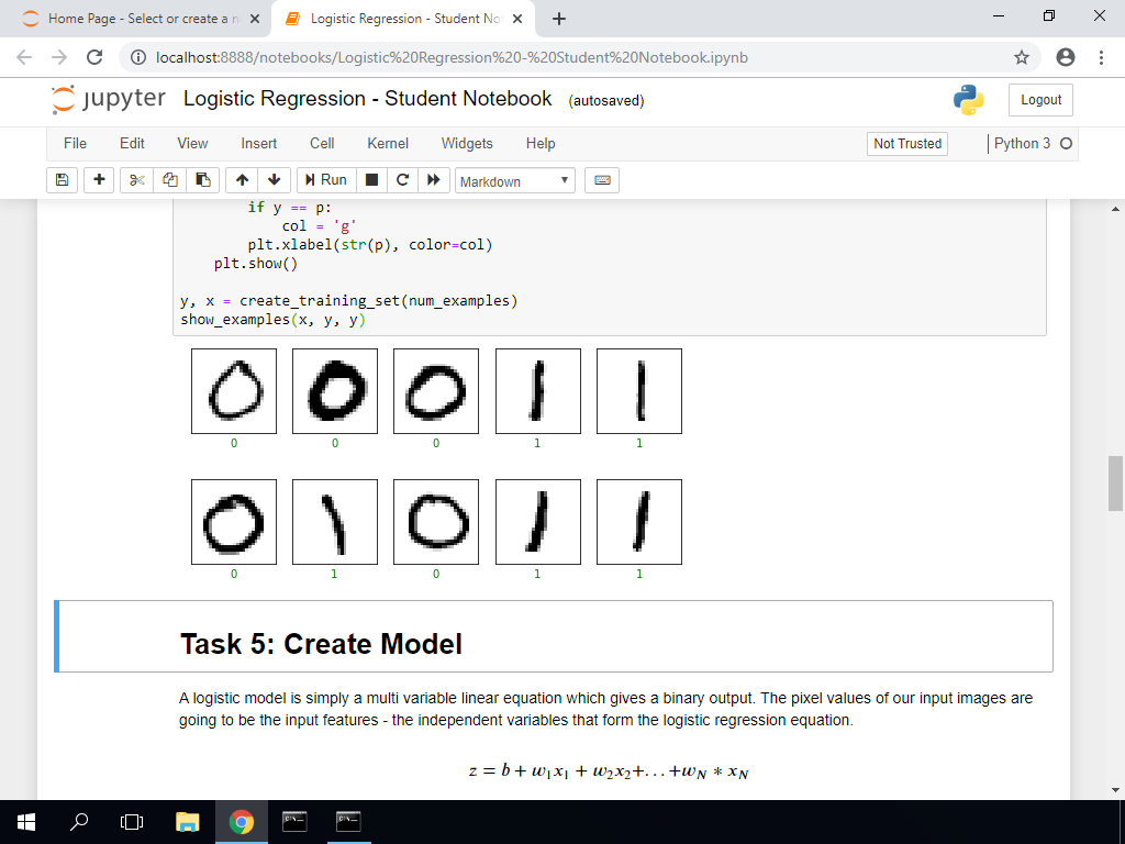 logisticregression python jupyter notebook