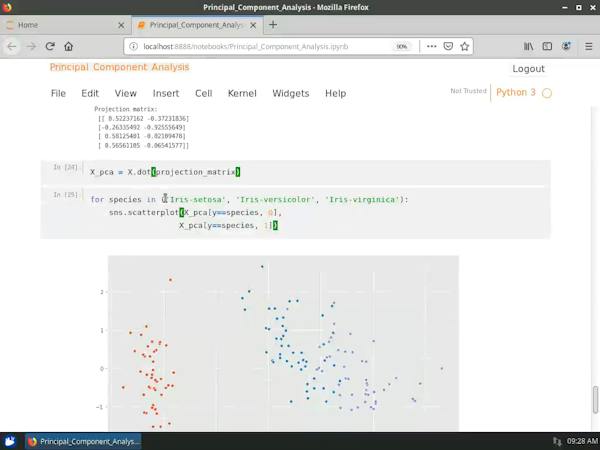 python - principal component analysis with numpy and... Principal Component Analysis with NumPy