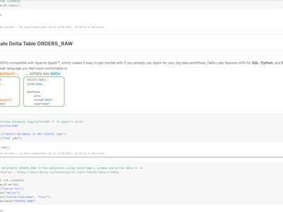 running sql queries against delta tables using... Data Management with Databricks: Big Data with Delta Lakes