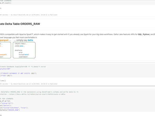 Data Management with Databricks: Big Data with Delta Lakes