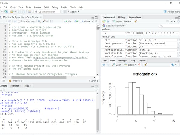 RStudio for Six Sigma - Monte Carlo Simulation