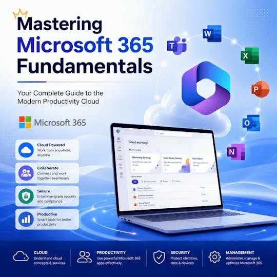Portada: Mastering Microsoft 365 Fundamentals